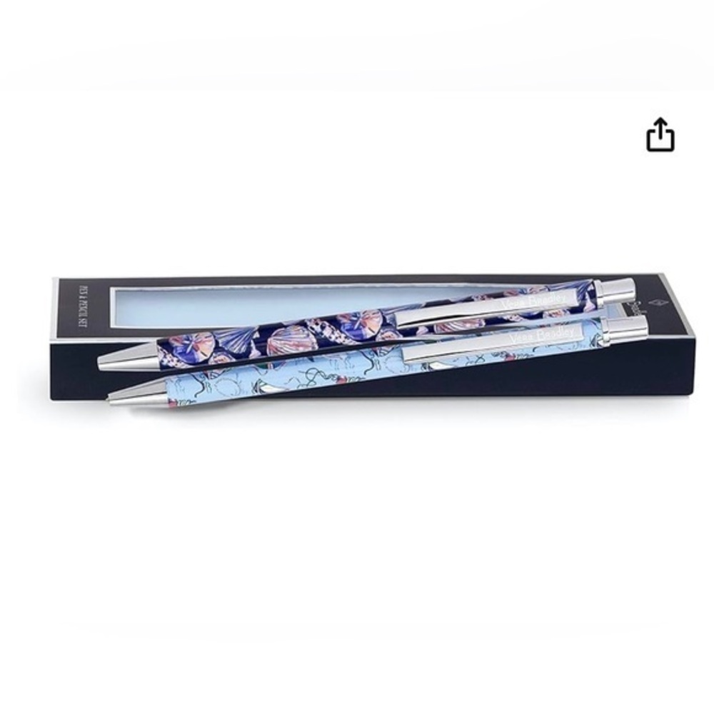 Vera Bradley Metal Pen and Pencil, Morning Shells